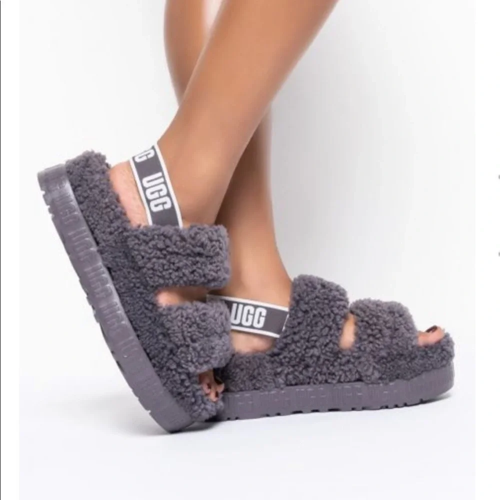 UGG Oh Flufflita Platform Sandals Slippers